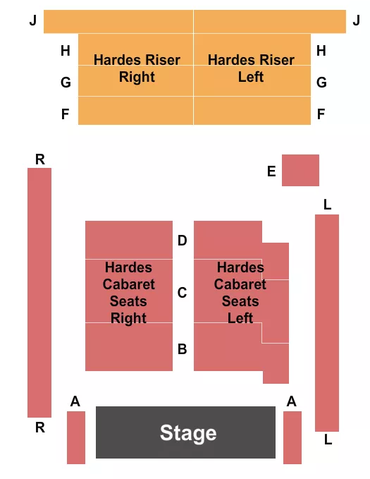 seating chart for Hardes Theatre at Phoenix Theatre - Endstage 2 - eventticketscenter.com