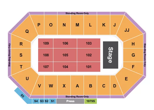 seating chart for Harding Mazzotti Arena - Endstage 2 - eventticketscenter.com