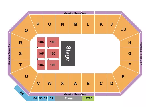 seating chart for Harding Mazzotti Arena - Sesame Street Live - eventticketscenter.com