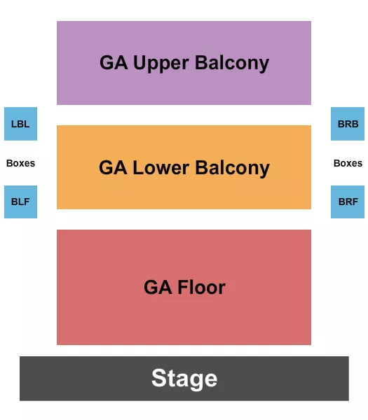 seating chart for Hargray Capitol Theatre - GA Floor/Low & Up GA Balc - eventticketscenter.com