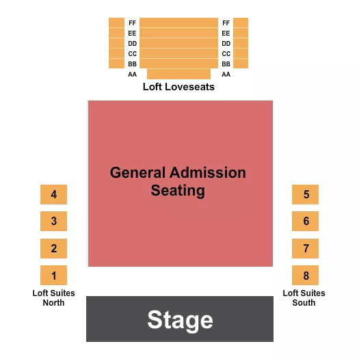 seating chart for Harken Hall - Endstage GA Floor - eventticketscenter.com