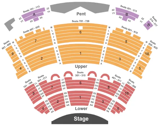 seating chart for Harrah's - Atlantic City - End Stage - eventticketscenter.com
