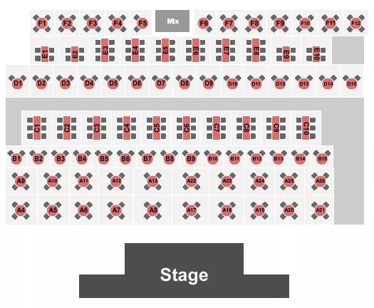 seating chart for Harrah's Cabaret At Harrah's Las Vegas - Endstage Tables - eventticketscenter.com