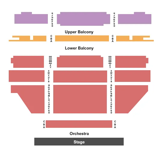 seating chart for Harris Theater - End Stage - eventticketscenter.com