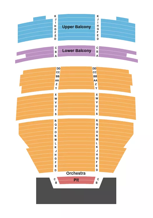 seating chart for Harris Theater - Endstage Pit - eventticketscenter.com