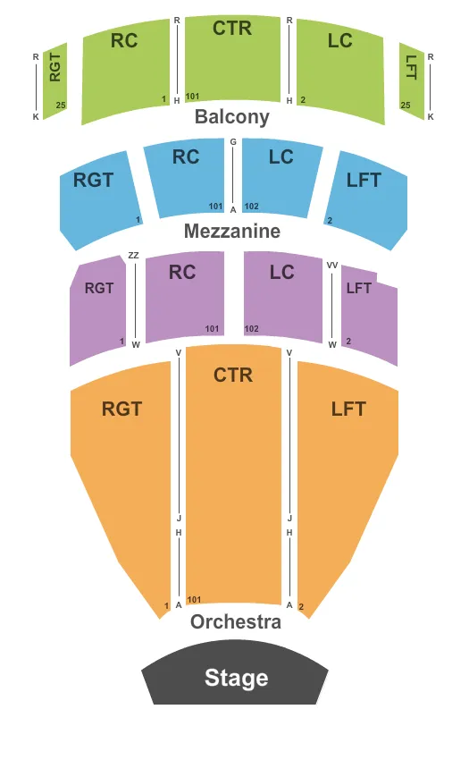 seating chart for Harry and Jeanette Weinberg Theatre At The Scranton Cultural Center - Masonic Temple - End Stage - eventticketscenter.com
