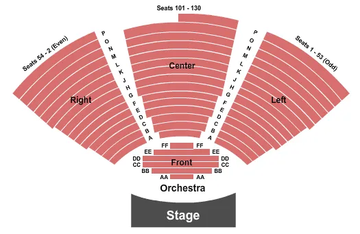 seating chart for Hart Theatre At The Egg - End Stage - eventticketscenter.com