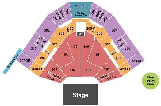 seating chart for Hartford HealthCare Amphitheater - Endstage 4 - eventticketscenter.com