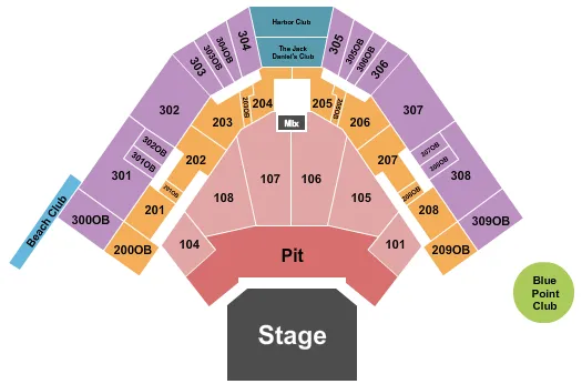 seating chart for Hartford HealthCare Amphitheater - Endstage GA Pit 2 - eventticketscenter.com