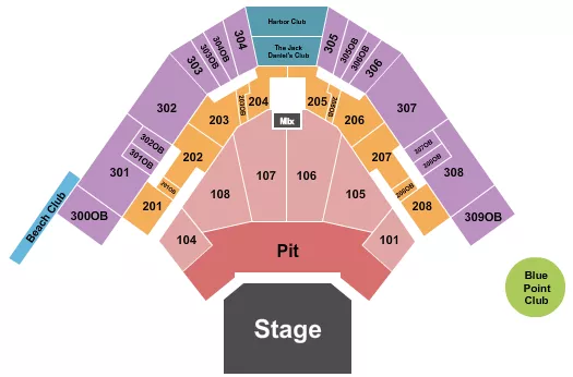 seating chart for Hartford HealthCare Amphitheater - Endstage GA Pit 3 - eventticketscenter.com