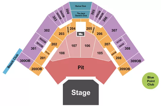 seating chart for Hartford HealthCare Amphitheater - Endstage GA Pit 4 - eventticketscenter.com