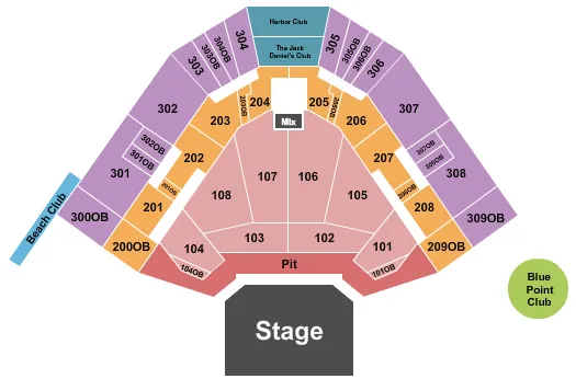 seating chart for Hartford HealthCare Amphitheater - Endstage Pit 4 - eventticketscenter.com