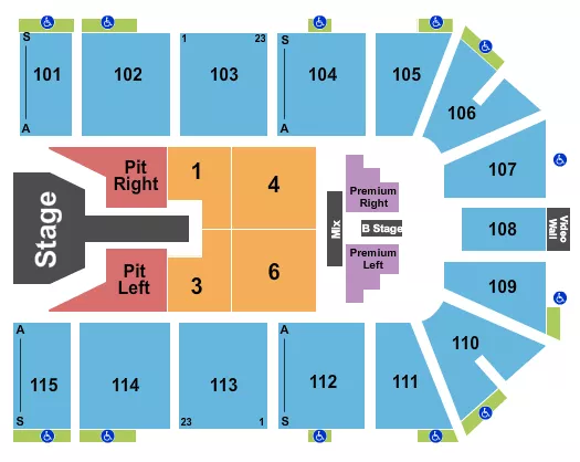 seating chart for Park City Arena - Brandon Lake - eventticketscenter.com