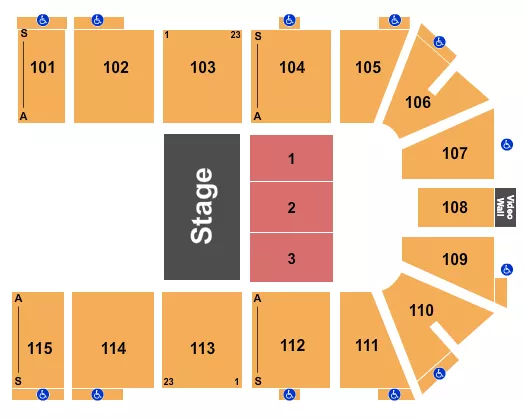 seating chart for Park City Arena - Endstage Floor 1-3 - eventticketscenter.com