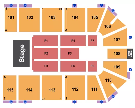 seating chart for Park City Arena - Godsmack - eventticketscenter.com