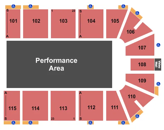 seating chart for Park City Arena - Rodeo - eventticketscenter.com