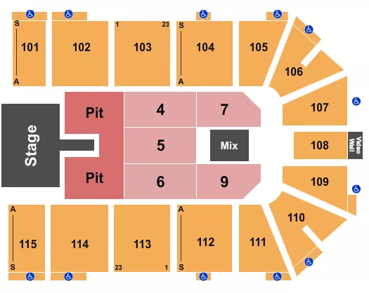 seating chart for Park City Arena - Parker McCollum - eventticketscenter.com