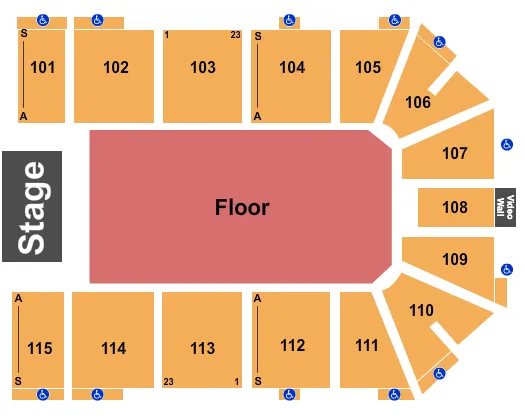 seating chart for Hartman Arena - Russ - eventticketscenter.com
