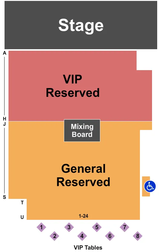 seating chart for Harvester Performance Center - Endstage-2 - eventticketscenter.com