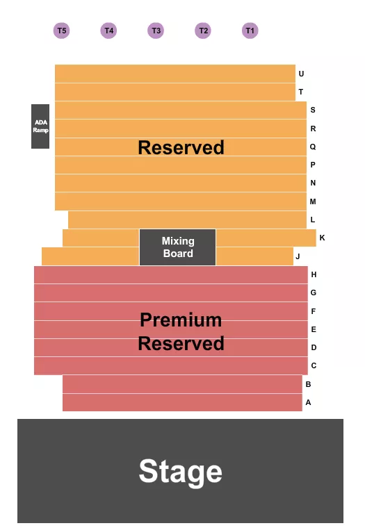 seating chart for Harvester Performance Center - Endstage 3 - eventticketscenter.com