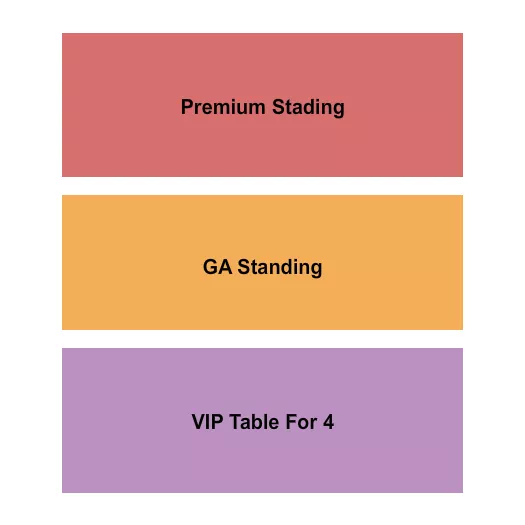 seating chart for Harvester Performance Center - Premium/GA Standing & Tables - eventticketscenter.com