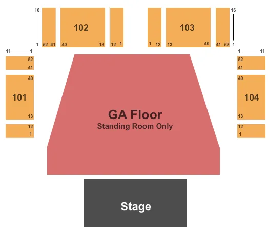seating chart for Lake Tahoe Outdoor Arena at Harveys - Endstage GA - eventticketscenter.com