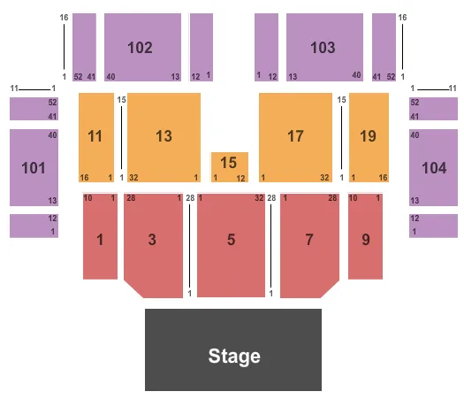 seating chart for Lake Tahoe Outdoor Arena at Harveys - End Stage - eventticketscenter.com