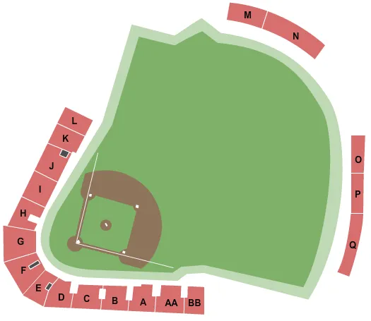 seating chart for Hawkins Field - Baseball - eventticketscenter.com