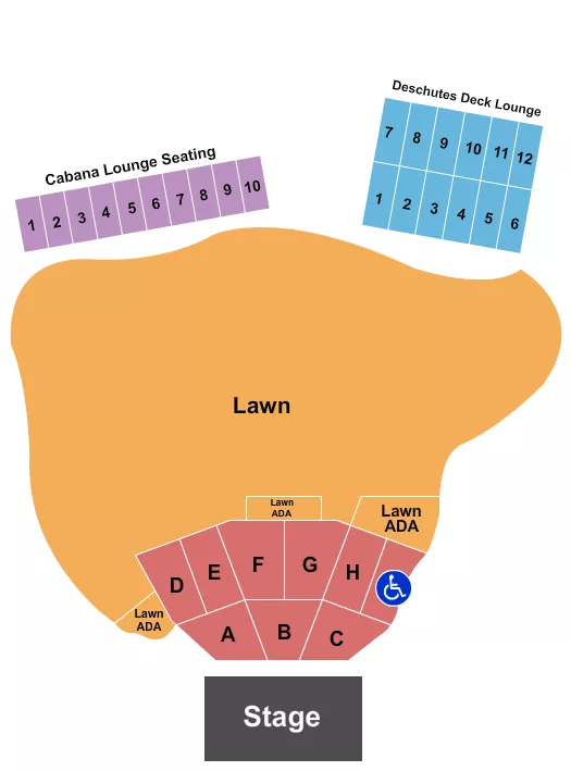 seating chart for Hayden Homes Amphitheater - End Stage 2 - eventticketscenter.com