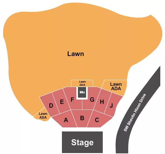 seating chart for Hayden Homes Amphitheater - Endstage 4 - eventticketscenter.com