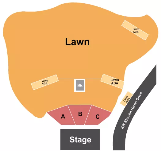 seating chart for Hayden Homes Amphitheater - Endstage A-C/GA - eventticketscenter.com