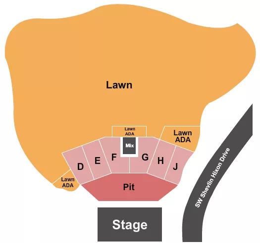 seating chart for Hayden Homes Amphitheater - Endstage Pit - eventticketscenter.com