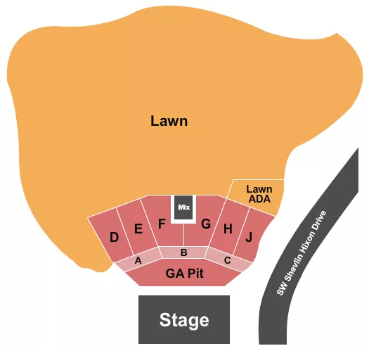 seating chart for Hayden Homes Amphitheater - Endstage Small Pit - eventticketscenter.com
