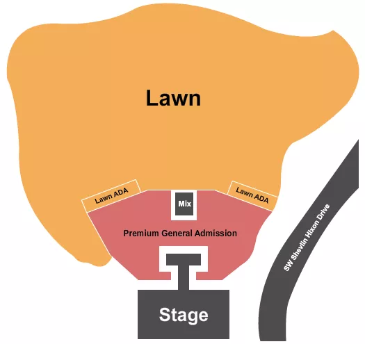 seating chart for Hayden Homes Amphitheater - GA/Premium/Lawn - eventticketscenter.com