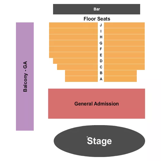 seating chart for Headliners Music Hall - KY - Endstage GA Floor/RSV - eventticketscenter.com