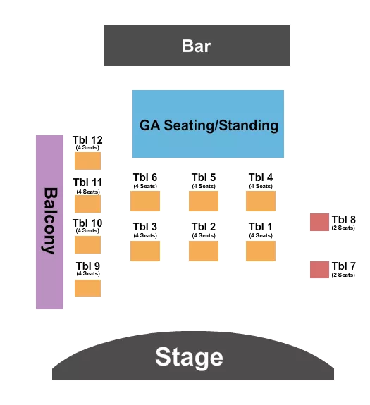seating chart for Headliners Music Hall - KY - Endstage GA - eventticketscenter.com