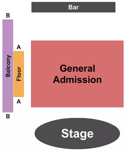seating chart for Headliners Music Hall - KY - GA/Balcony - eventticketscenter.com