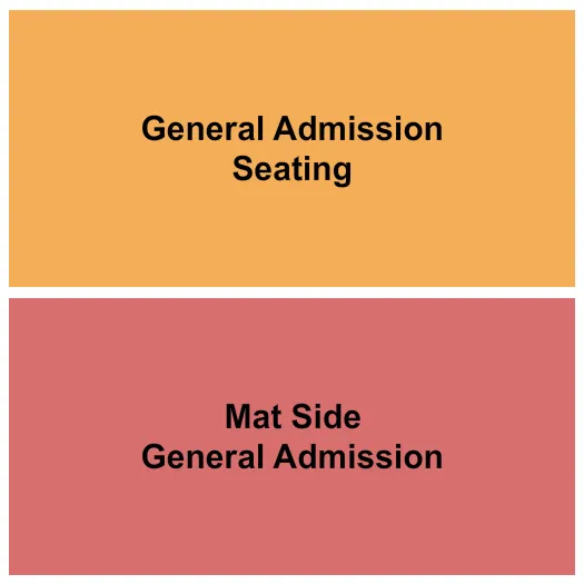 Wrestling Seating Chart at Hearnes Center. The chart shows the main floor/stage with seating options surrounding it, which are color coded