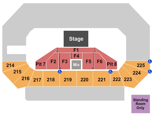 seating chart for Big Iron Events Center - Half House RSV - eventticketscenter.com