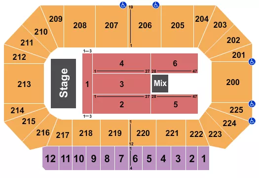 seating chart for Heartland Events Center - Lindsey Stirling - eventticketscenter.com