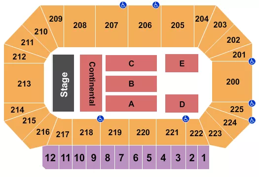 seating chart for Heartland Events Center - Mannheim Steamroller - eventticketscenter.com