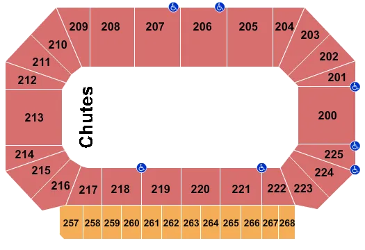 seating chart for Heartland Events Center - Rodeo - eventticketscenter.com