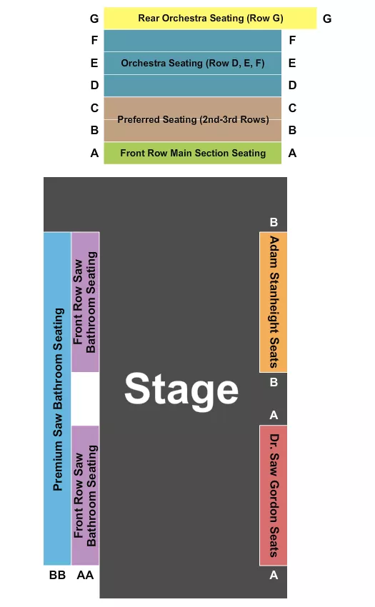 seating chart for Heath Mainstage At The Den Theatre - SAW - eventticketscenter.com