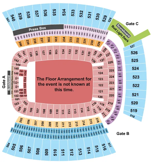 seating chart for Acrisure Stadium - Generic Floor - eventticketscenter.com