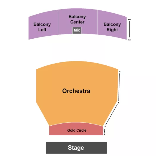 seating chart for Hemmens Cultural Center - End Stage - eventticketscenter.com