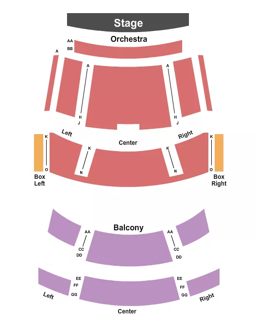 seating chart for Hendricks Live - End Stage - eventticketscenter.com