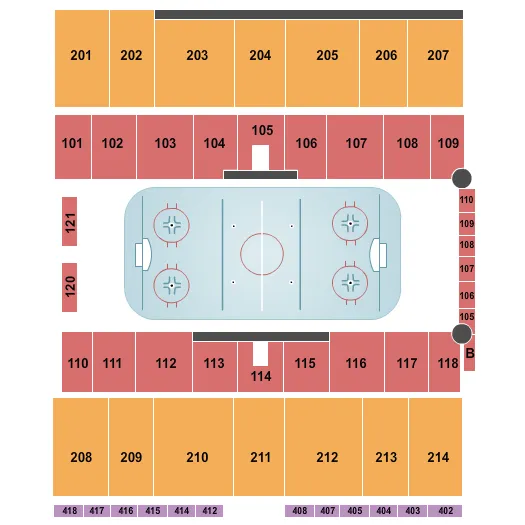 seating chart for Herb Brooks National Hockey Center - Hockey - eventticketscenter.com