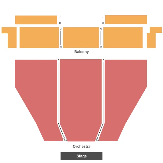 seating chart for Hering Auditorium - End Stage - eventticketscenter.com