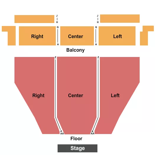 seating chart for Hering Auditorium - End Stage - eventticketscenter.com