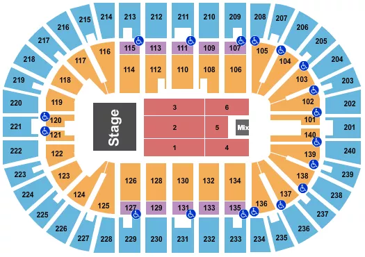 seating chart for Heritage Bank Center - Andrea Bocelli - eventticketscenter.com